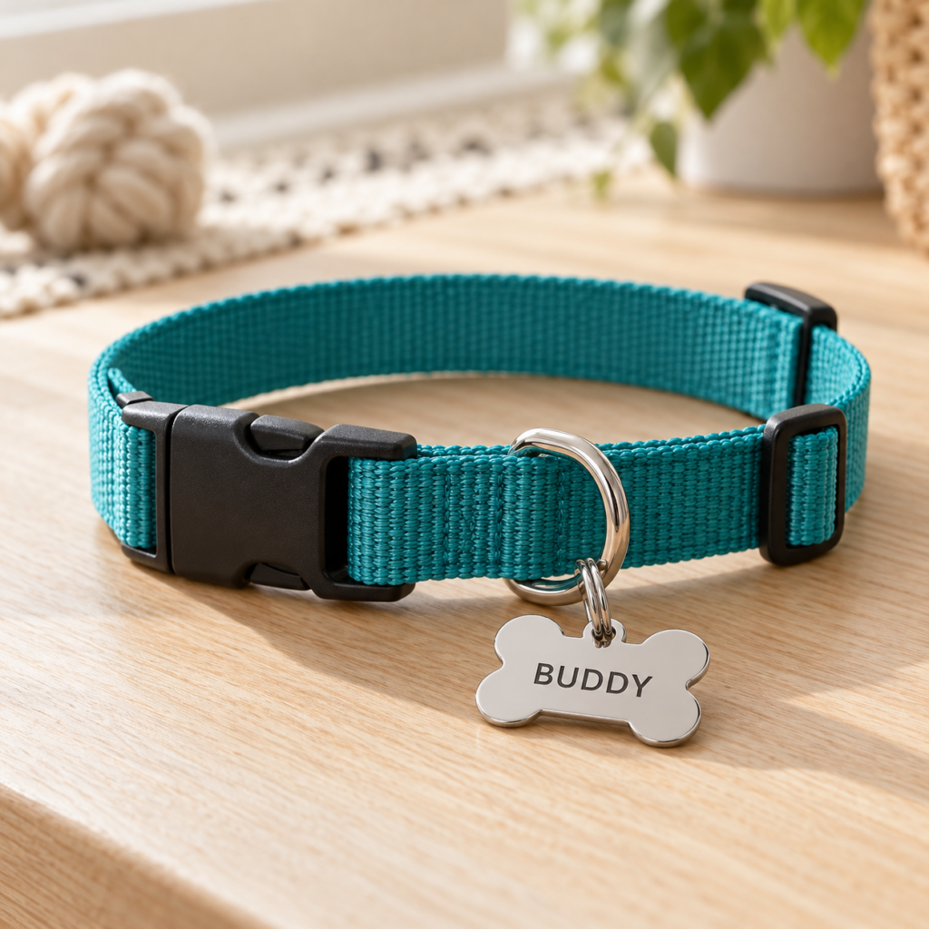 New Puppy Shopping List - Puppy Collar and Personalized ID Tag